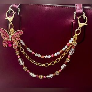 Hot pink Butterfly Charm